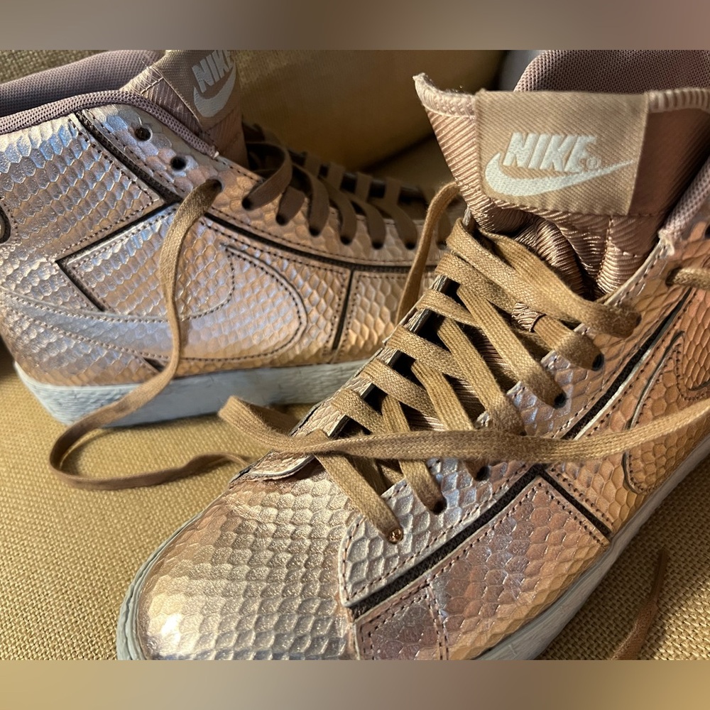 Nike Shoes | Rose Gold Nike Hightop Blazers    size 6.5